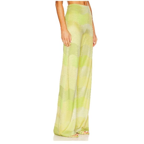 Alexis Angelika Straight Leg Pants in Lime Waves - Picture 2 of 11